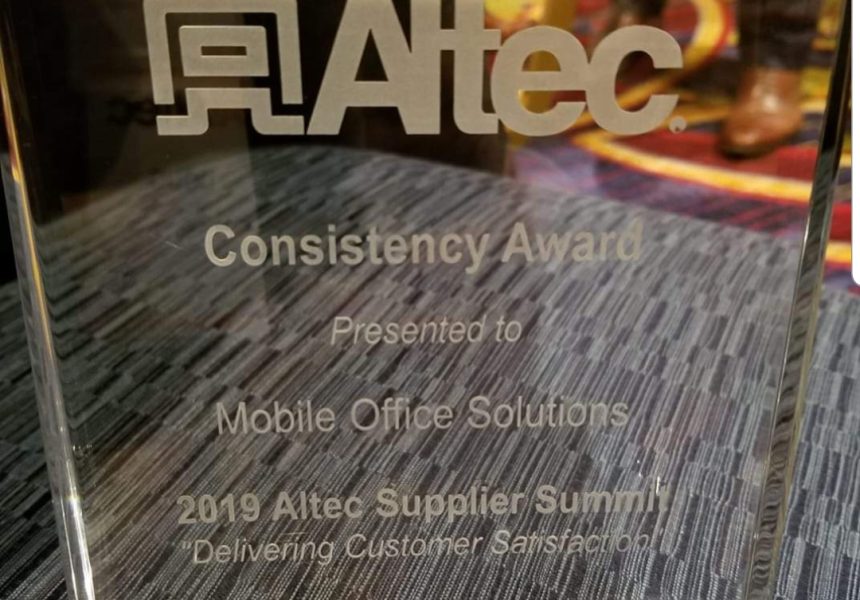 Mobile Desk Wins Altec Consistency Award