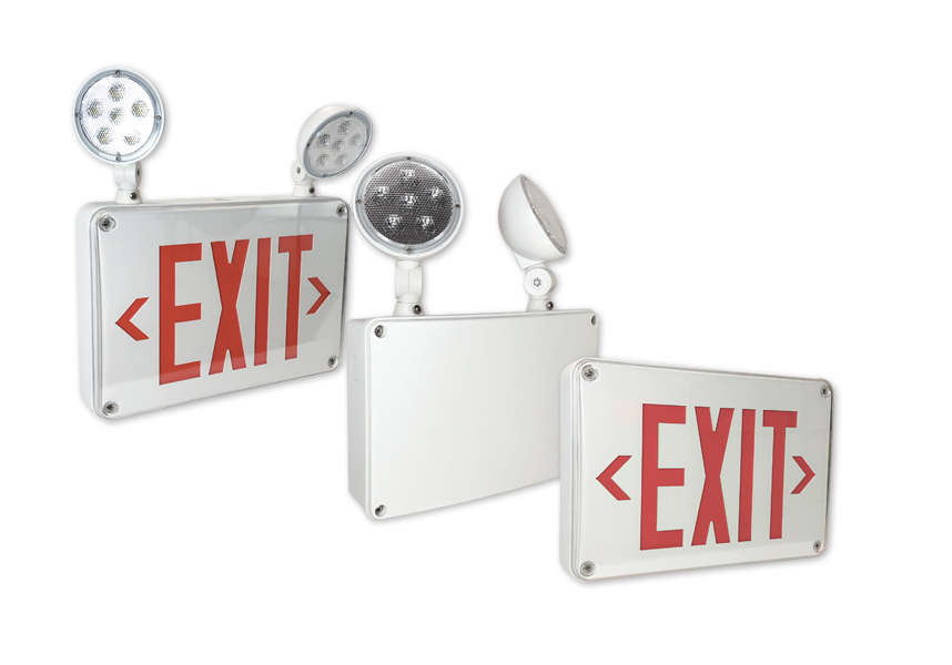 Nora Lighting Wet Location Emergency & Exit Fixtures Feature Battery Backup & Self Diagnostics