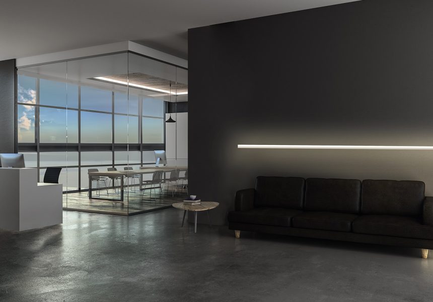 Recessed Mud-In Channel Features a Unique Scoop Design Creating an Attractive Light Gradient in Walls